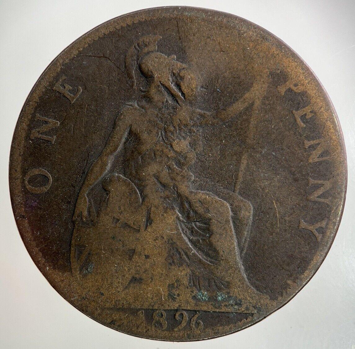 1896 Victoria Stamped One Penny Coin | Collectable Grade