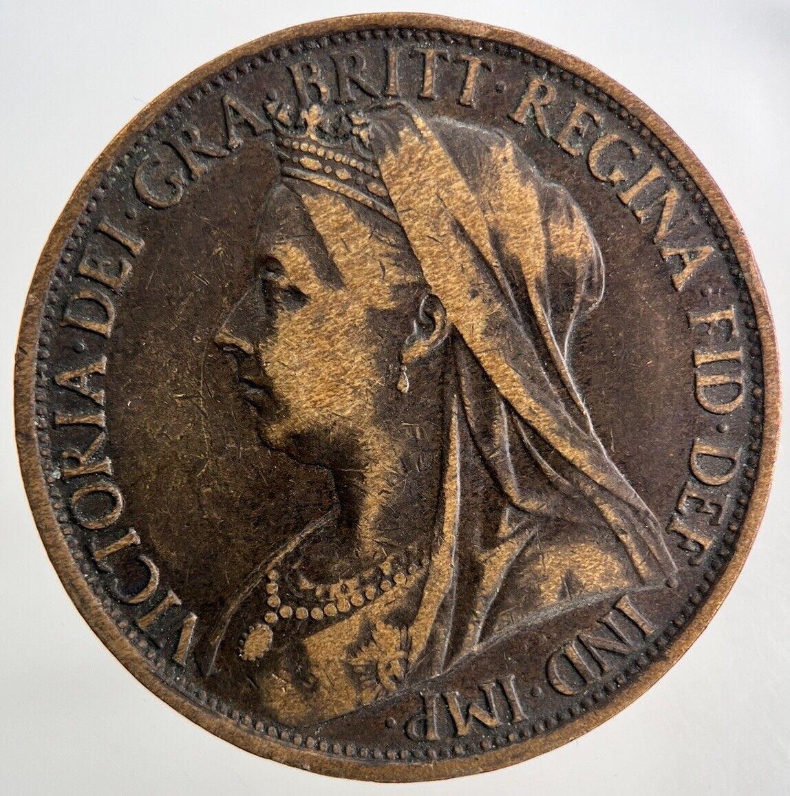 1896 Victoria One Penny Coin | Fine Collectable Grade