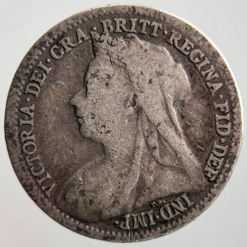 1898 Veiled Head Victoria Threepence Silver Coin | Collectable Grade | a4068