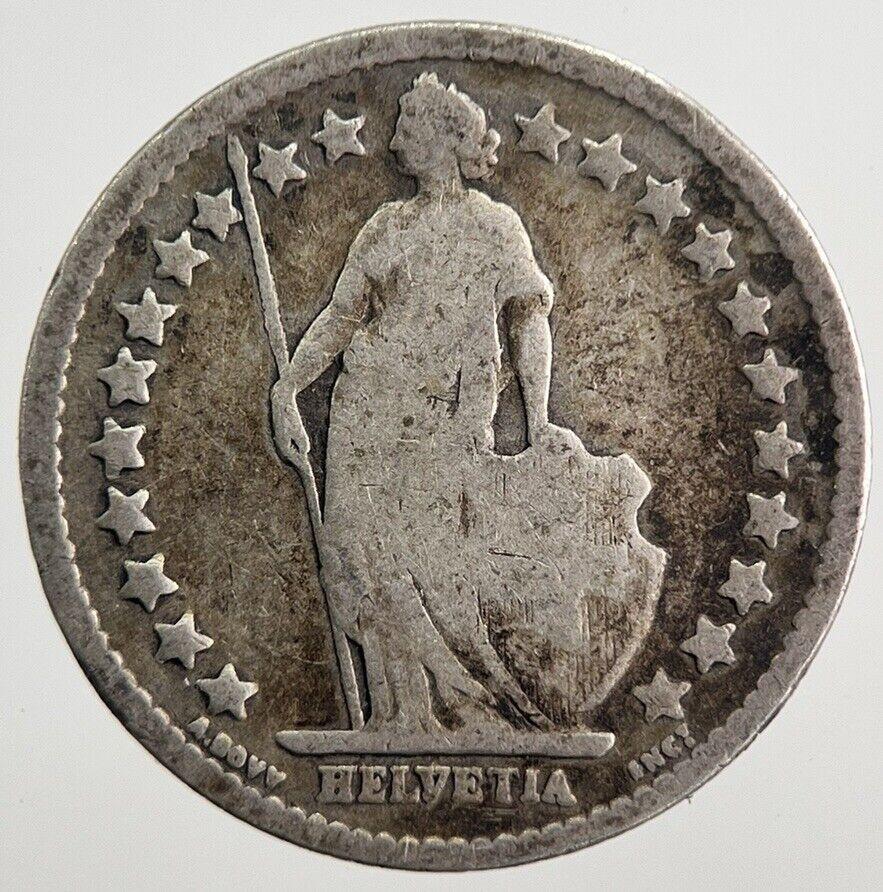 1898 Switzerland 1/2 Half Franc Silver Coin | Collectable Grade | a299