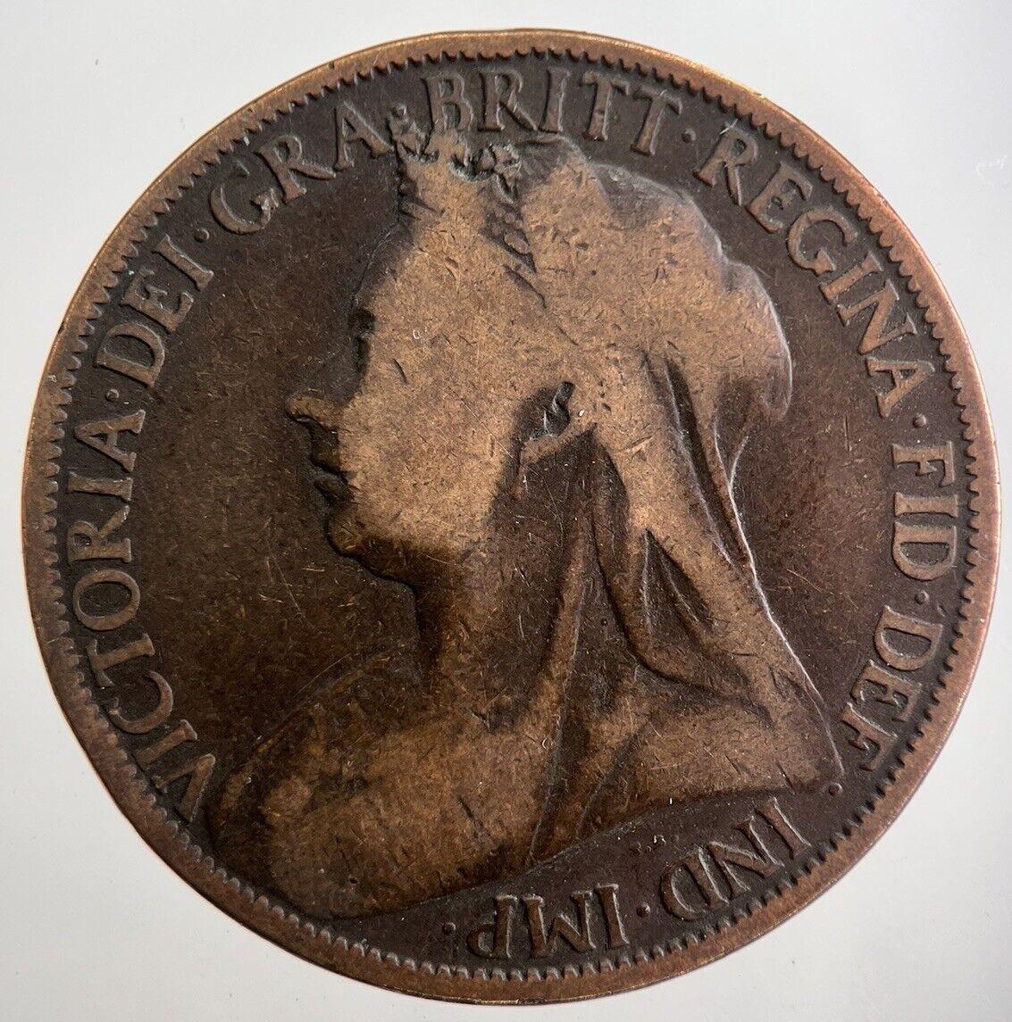 1898 Victoria Penny Coin | Fair Grade | a8022