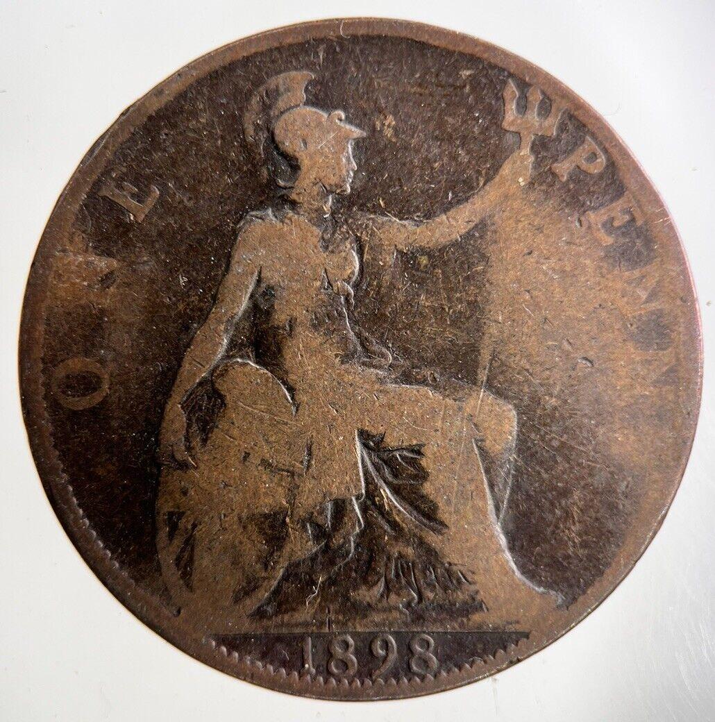 1898 Victoria One Penny Coin | Collectable Grade