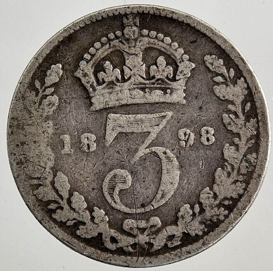 1898 Victoria Threepence Silver Coin | Collectable Grade | a8113