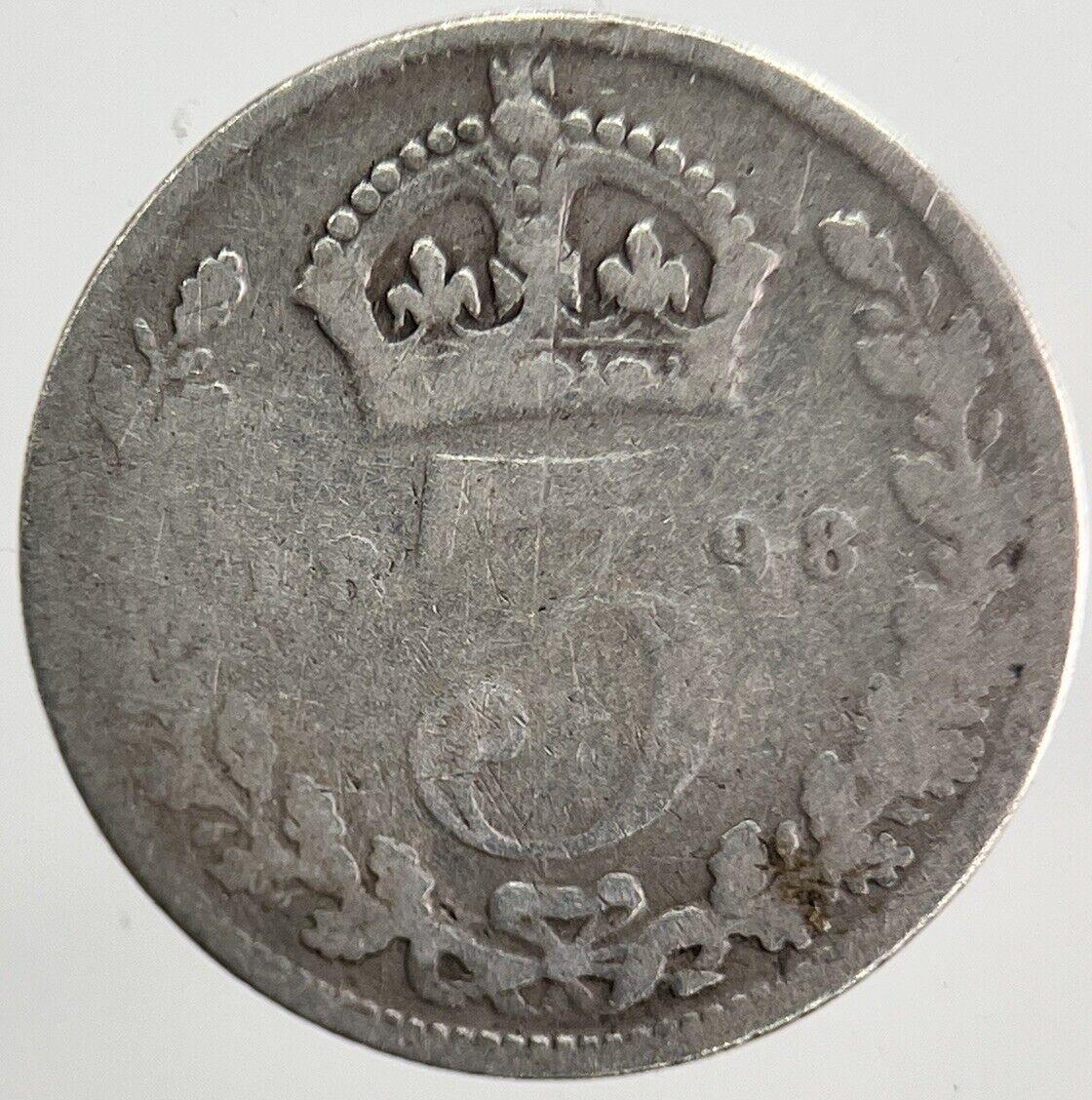 1898 Victoria Threepence Silver Coin | Fair Grade | a6290