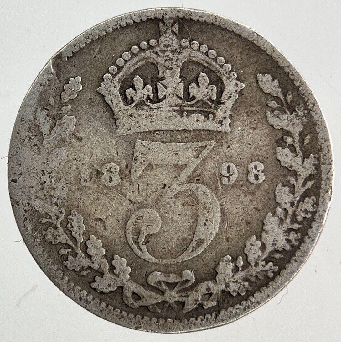 1898 Victoria Threepence Silver Coin | Collectable Grade