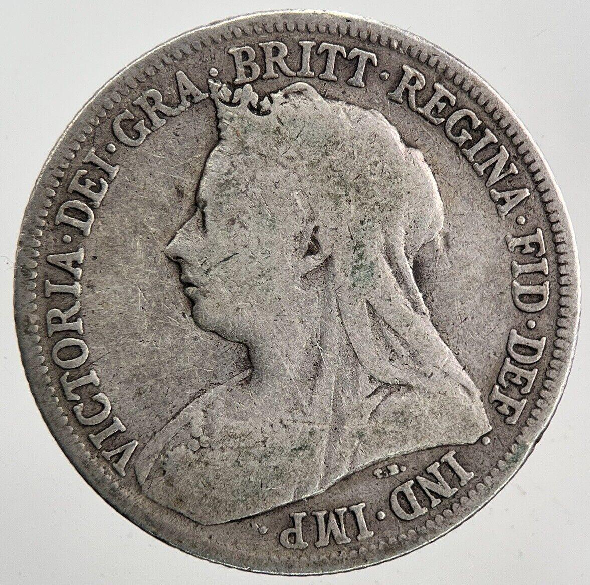 1899 Victoria Shilling Silver Coin | Fine Collectable Grade | a5997