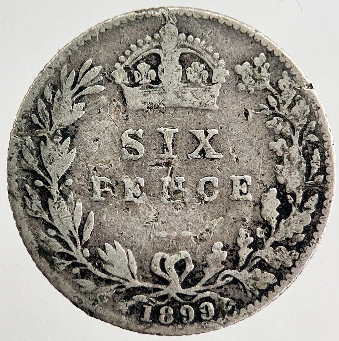 1899 Victoria Sixpence Silver Coin | Collectable Grade | a8197