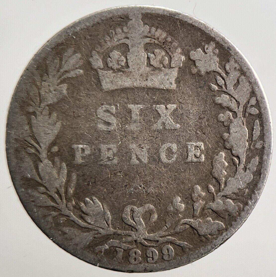 1899 Victoria Sixpence Silver Coin | Collectable Grade | a3818