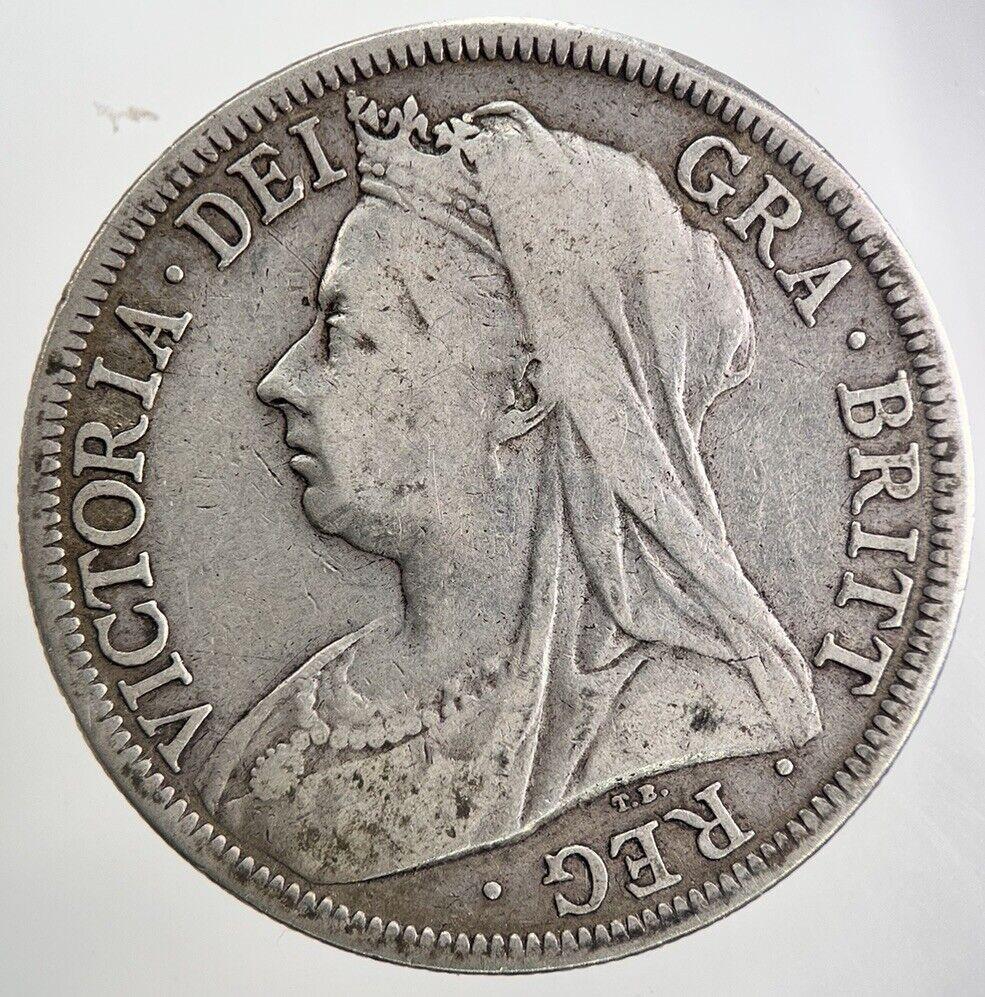 1900 Victoria Half-Crown Silver Coin | Fine Collectable Grade | a5609