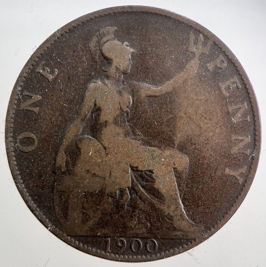 1900 Victoria One Penny Coin | Fair Grade | a4932