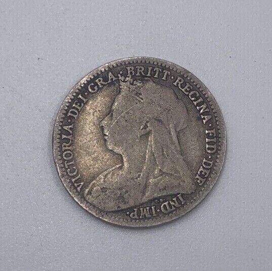 1900 Victoria Threepence | British Silver Coin | Collectable Grade | a67