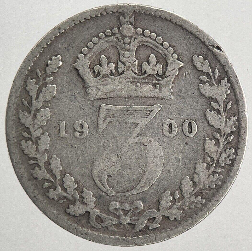 1900 Victoria Threepence Silver Coin | Collectable Grade | a6754
