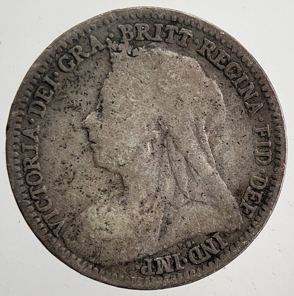 1900 Victoria Threepence Silver Coin | Collectable Grade | a5866