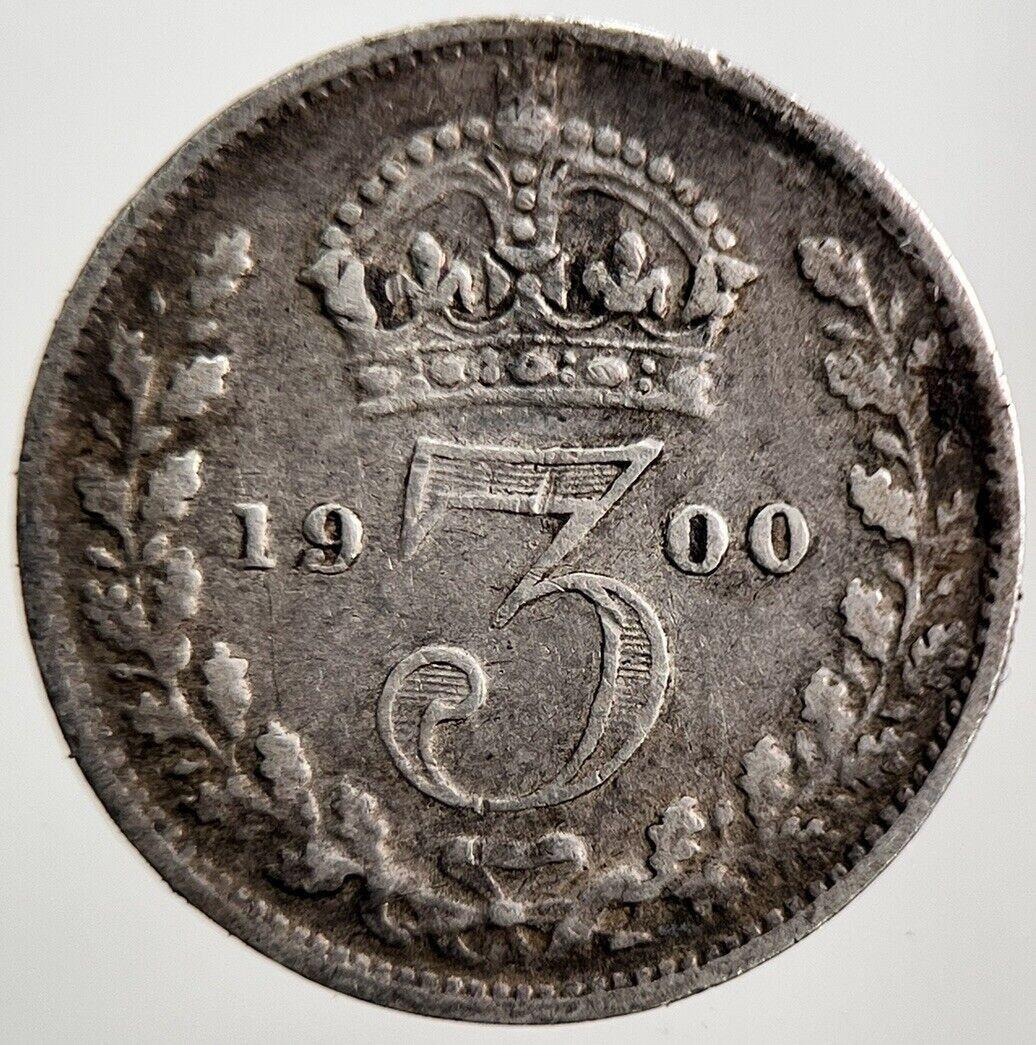 1900 Victoria Threepence Silver Coin | Fine Collectable Grade | a3712