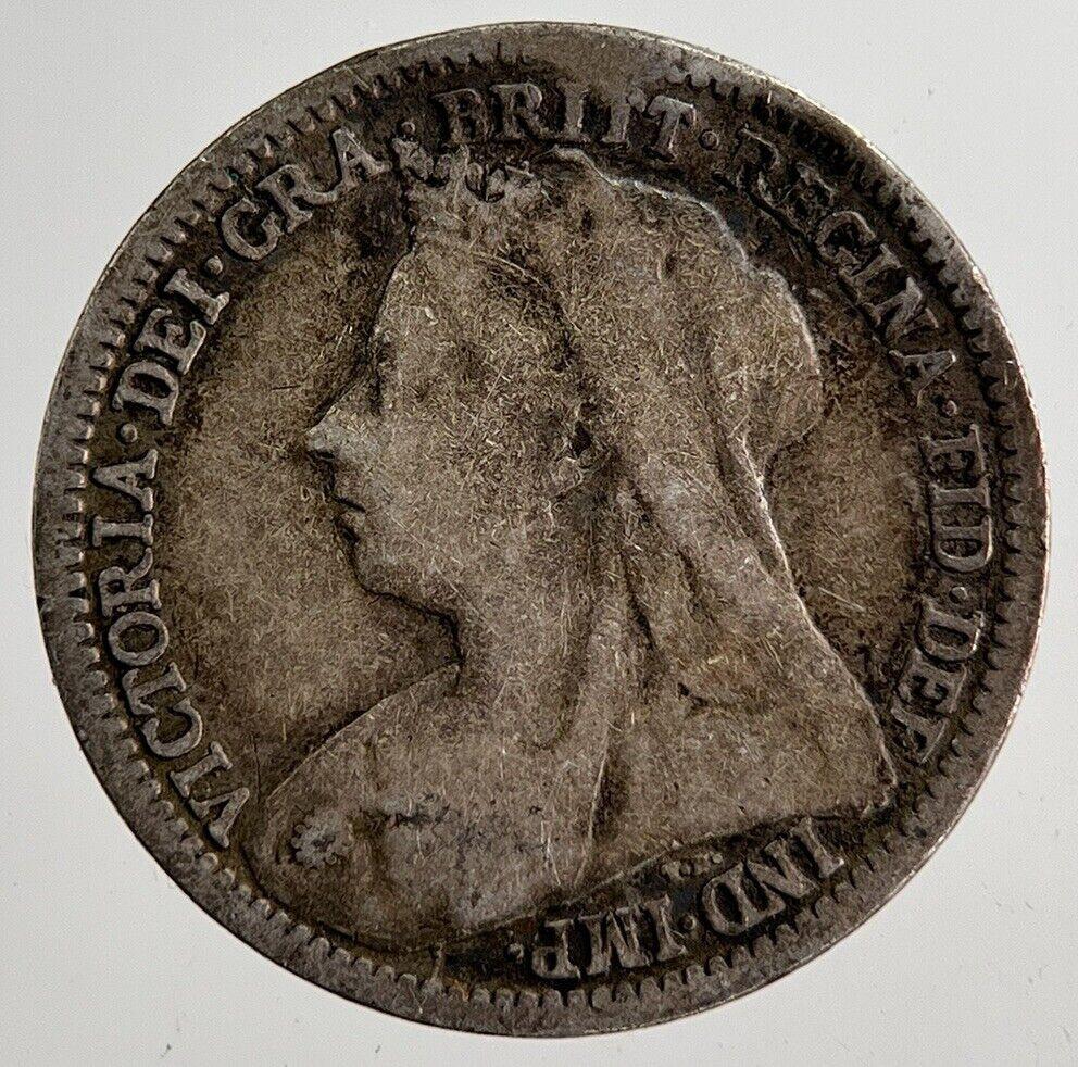 1900 Victoria Threepence Silver Coin | Fine Collectable Grade | a8698