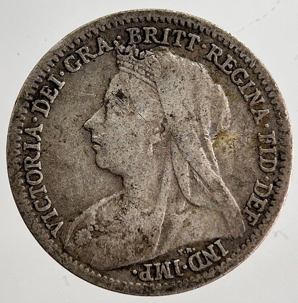 1900 Victoria Threepence Silver Coin | Fine Collectable Grade | a8699