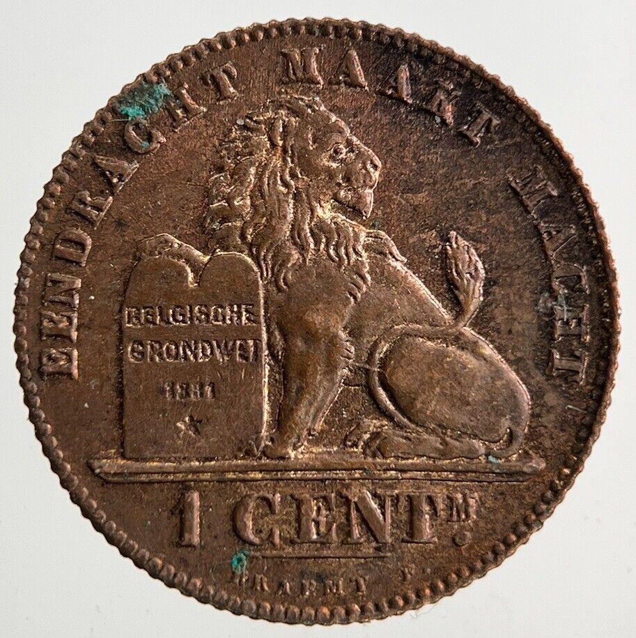 1901 Belgium 1 Cent Centime Coin | Very High Grade