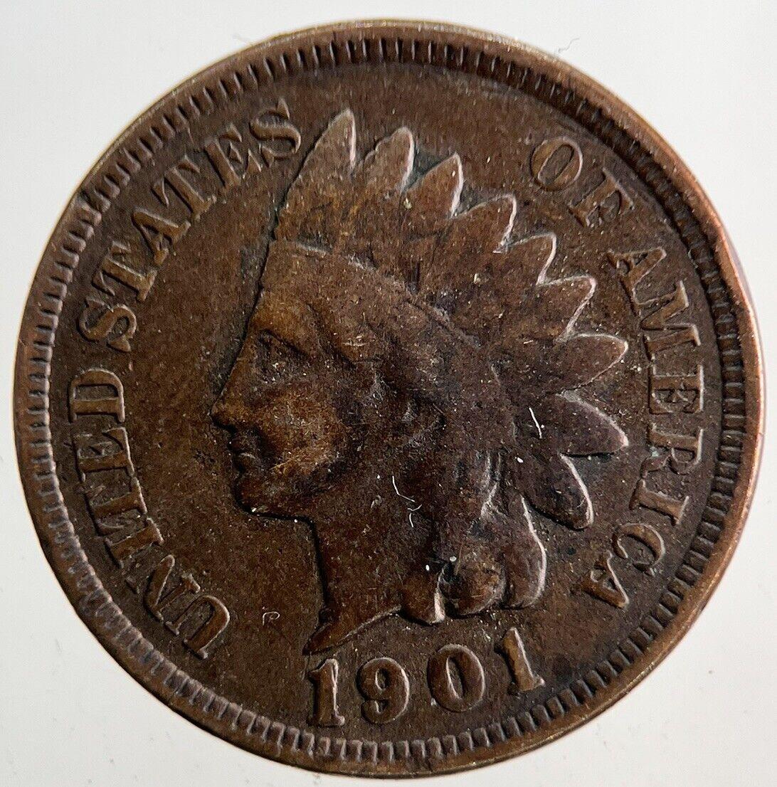 1901 US USA One Cent Coin | Fine Collectable Grade