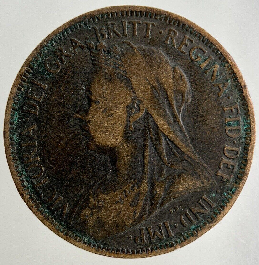 1901 Victoria Half-Penny Coin | Fine Collectable Grade