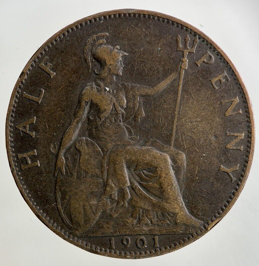 1901 Victoria Half-Penny Coin | Fine Collectable Grade