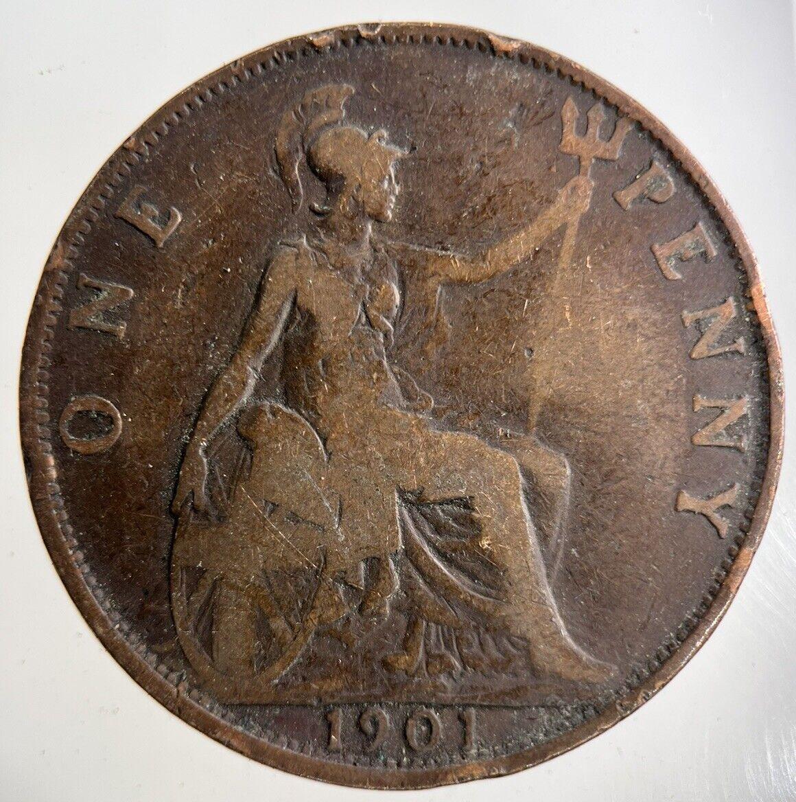 1901 Victoria One Penny Coin | Collectable Grade