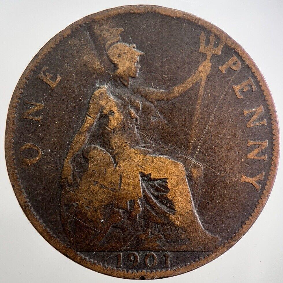 1901 Victoria Penny Coin | Fair Grade | a8023