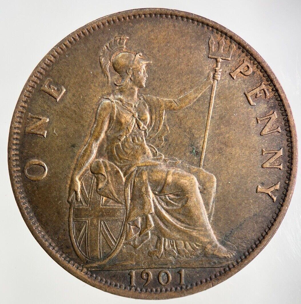1901 Victoria One Penny Coin | Very High Grade