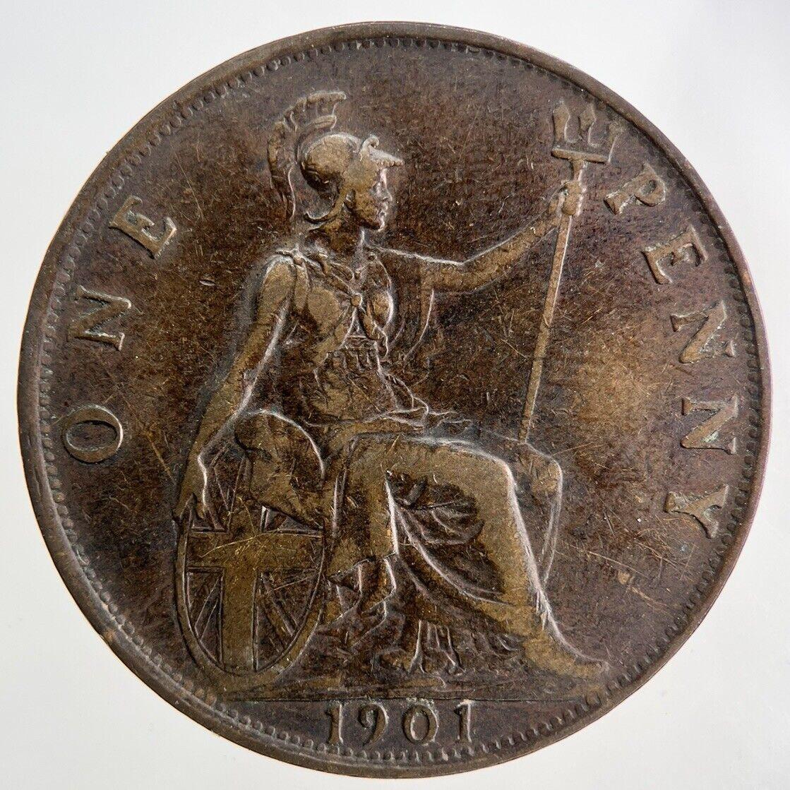 1901 Victoria One Penny Coin | Fine Collectable Grade