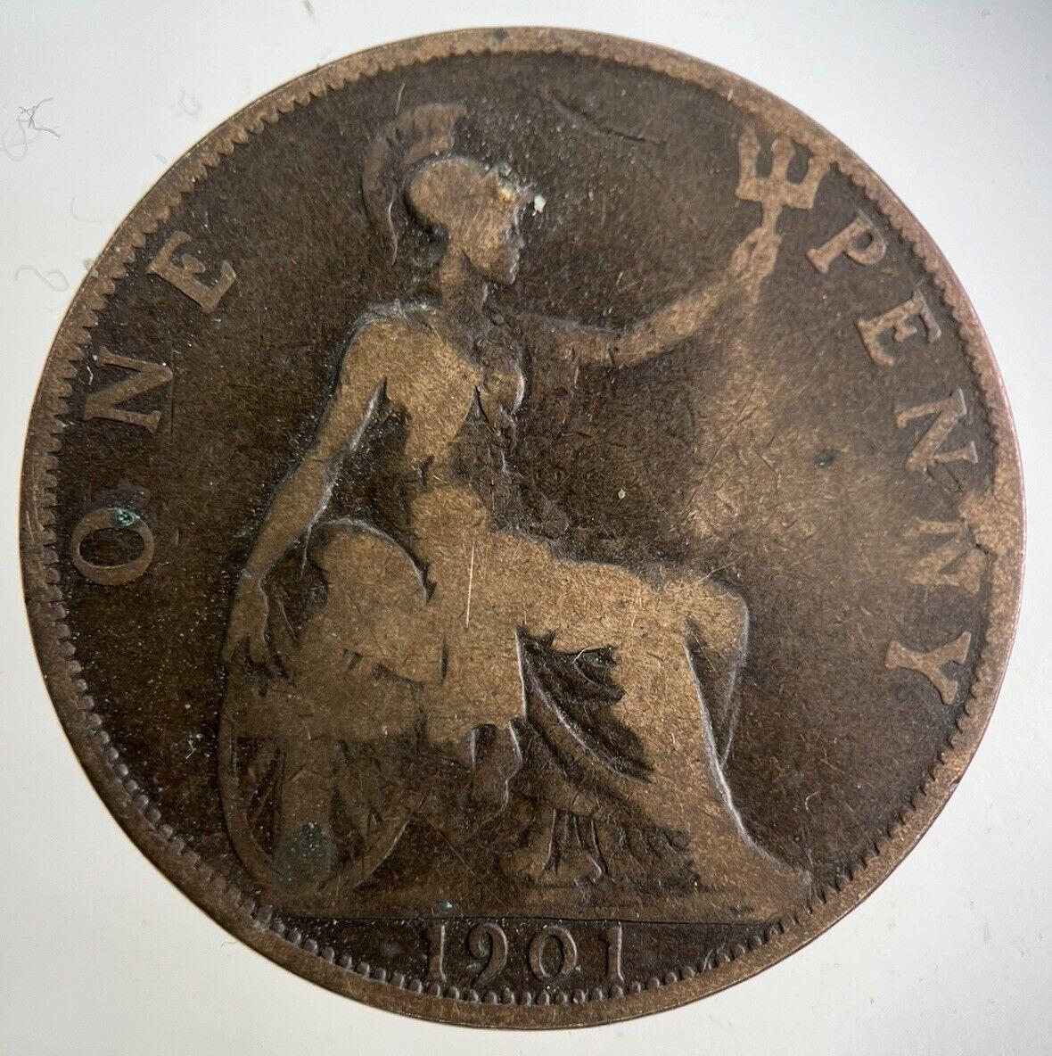 1901 Victoria One Penny Coin | Collectable Grade