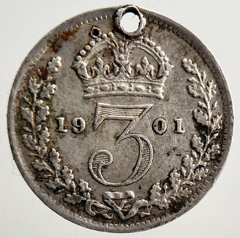 1901 Victoria Threepence Silver Coin | Very High Grade | a3163