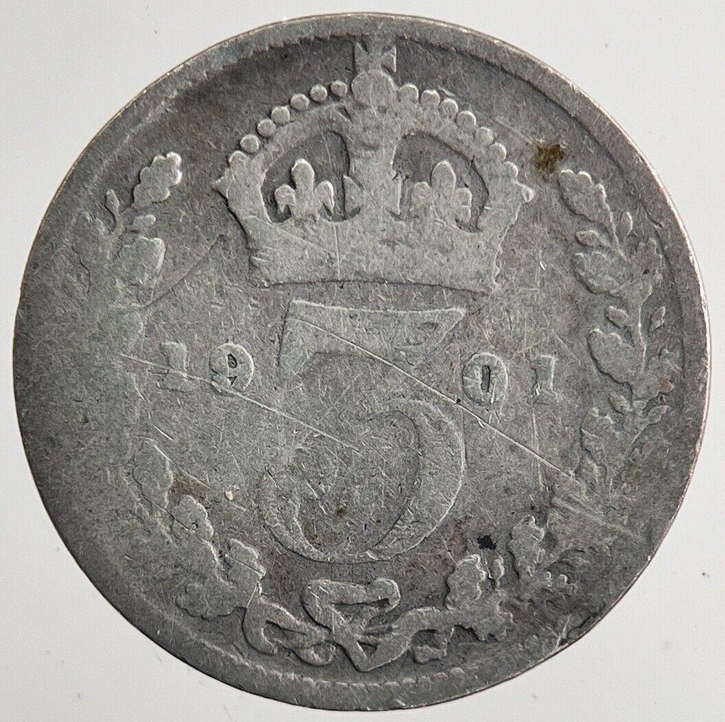1901 Victoria Threepence Silver Coin | Collectable Grade | a5591
