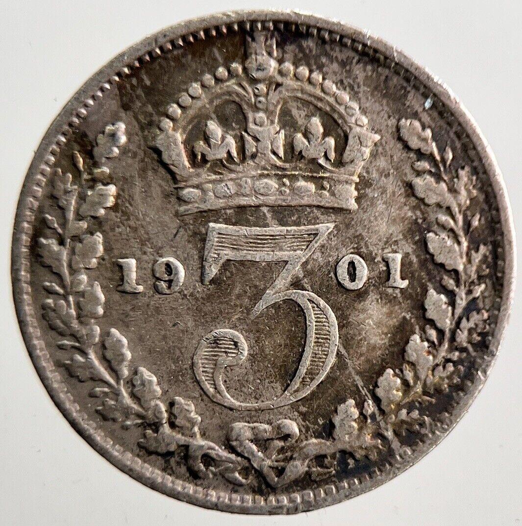 1901 Victoria Threepence Silver Coin | Collectable Grade | a3711