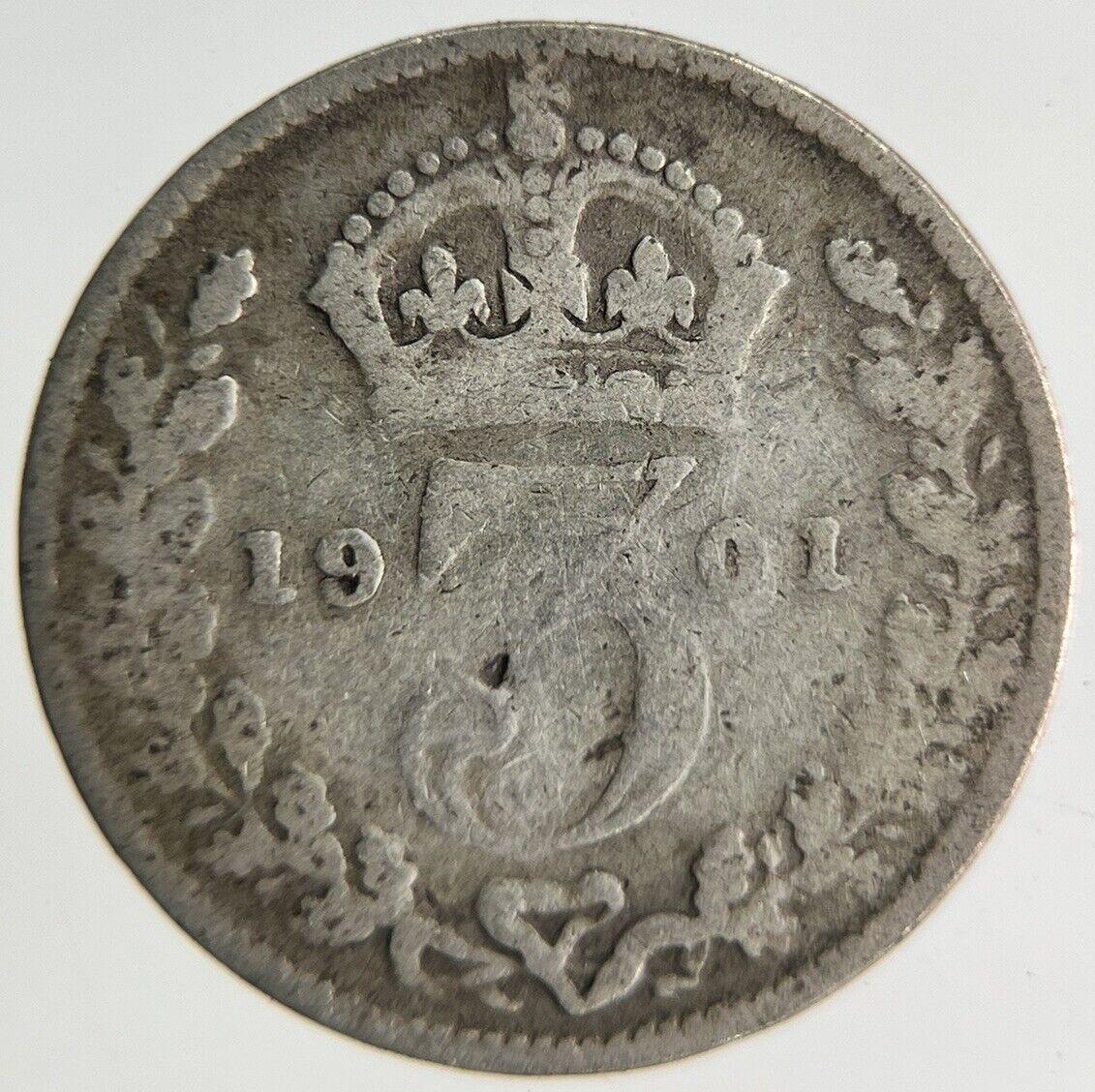 1901 Victoria Threepence Silver Coin | Collectable Grade