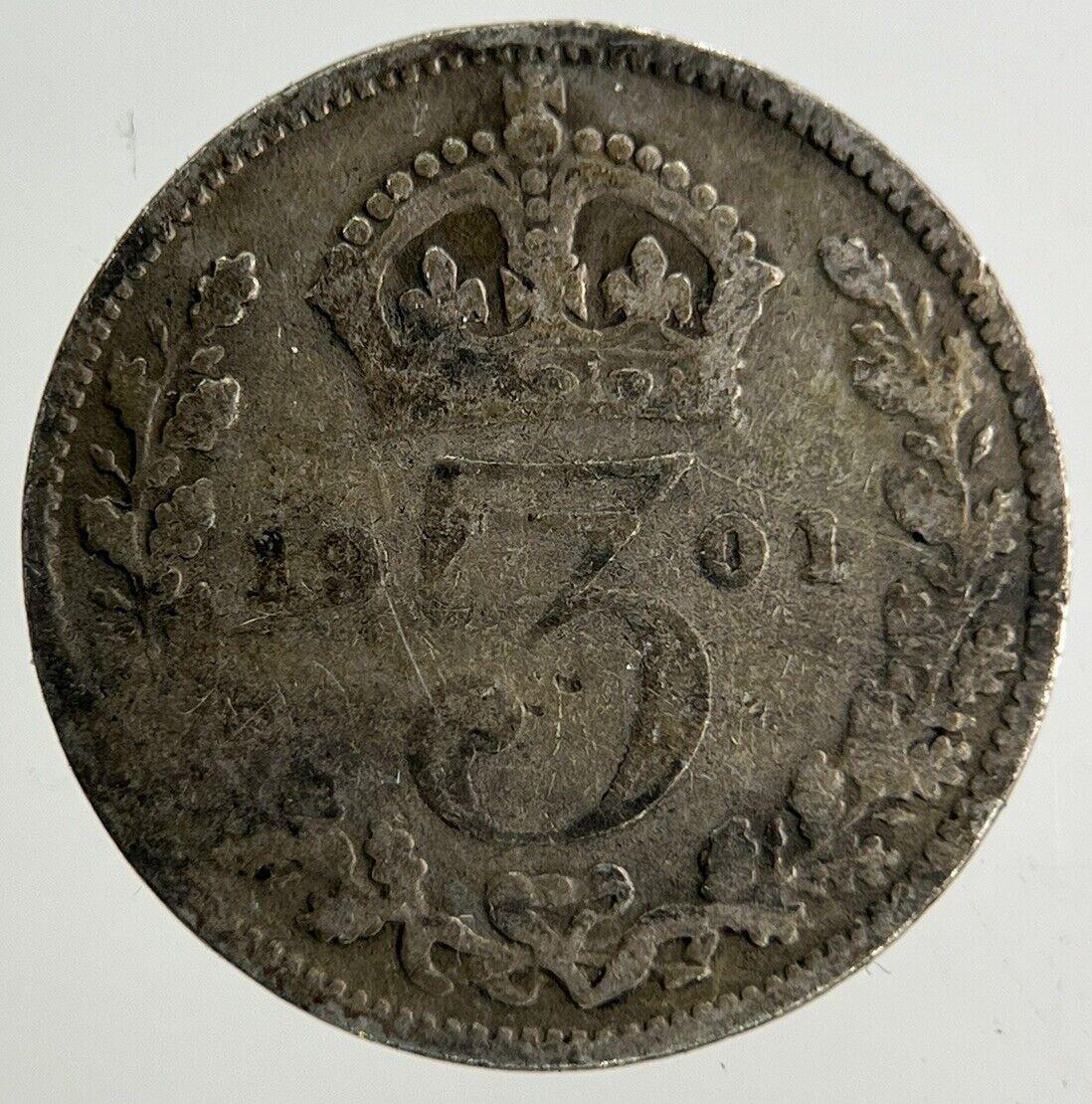 1901 Victoria Threepence Silver Coin | Collectable Grade