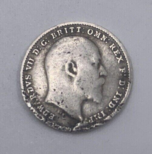 1902 Edward VII Threepence | British Silver Coin | Collectable Grade | a078