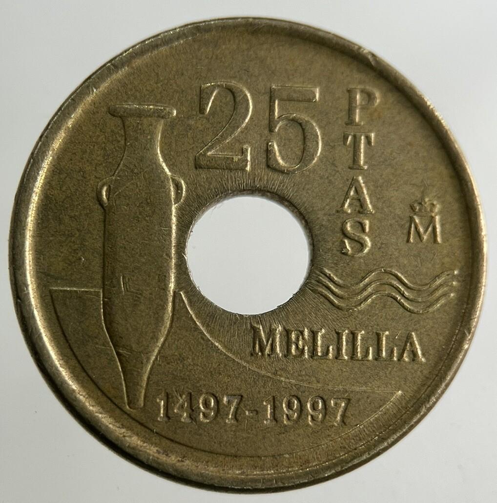 1997 Spain 25 Pesetas Coin | Fine Collectable Grade
