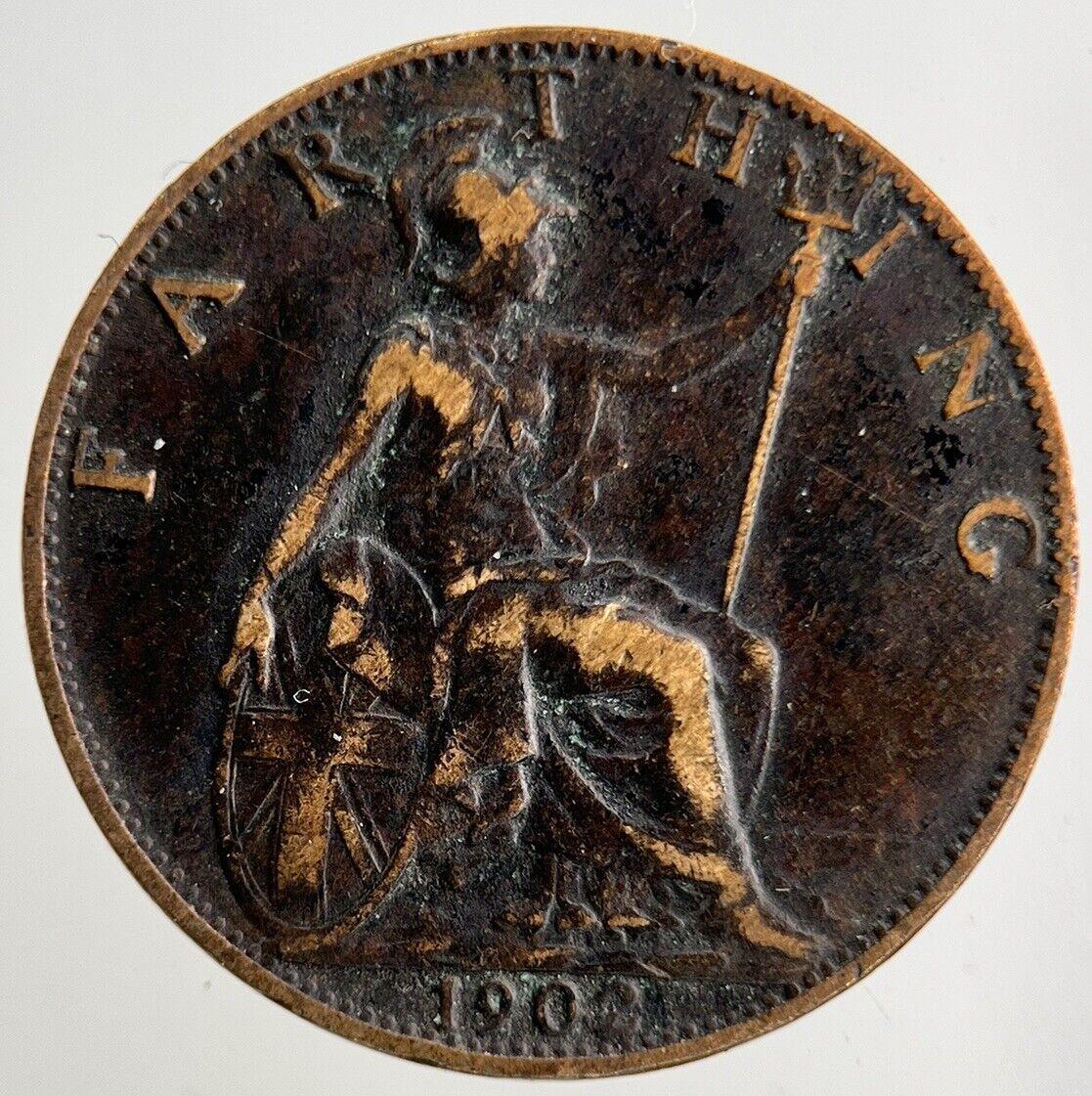 1902 Edward VII Farthing Coin | Fine Collectable Grade
