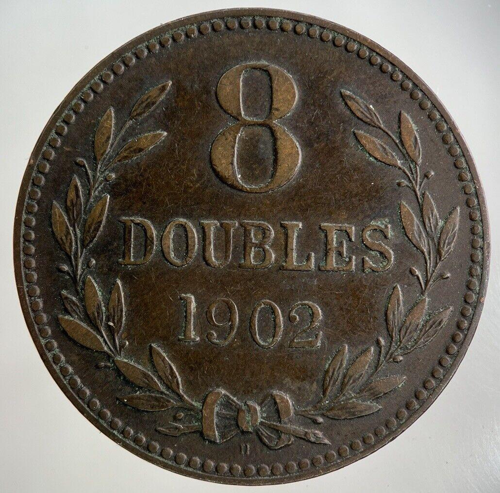 1902 Guernsey 8 Doubles Coin | Collectable Grade