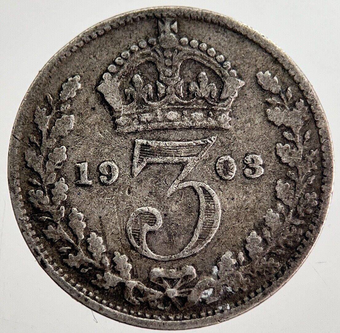 1903 Edward VII Threepence Silver Coin | Collectable Grade | a8723