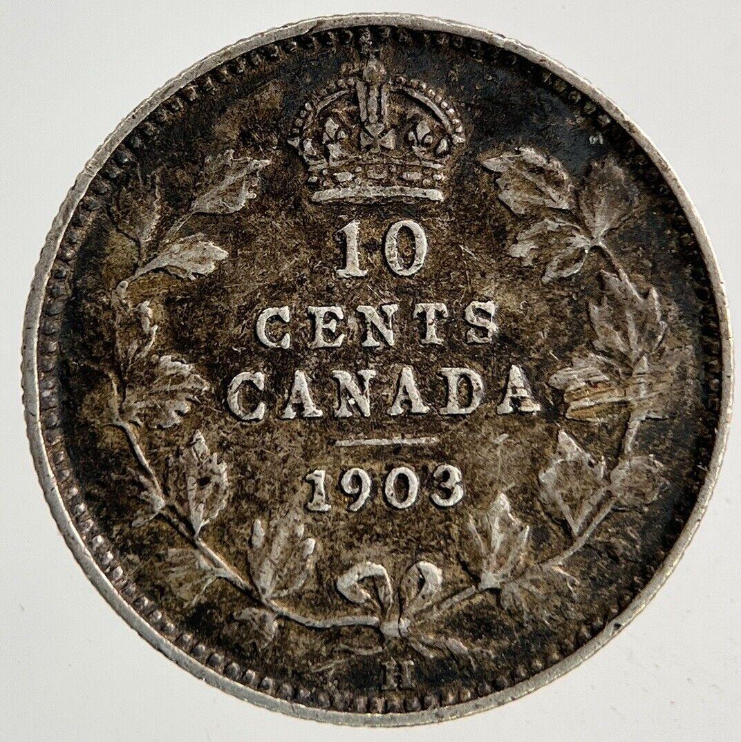 1903 Canada 10 Cents Silver Coin | Fine Collectable Grade