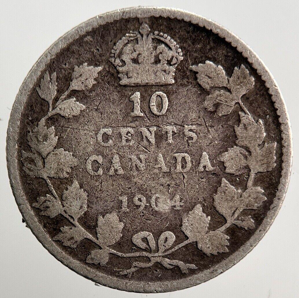 1904 Canada 10 Cents Silver Coin | Collectable Grade | a3819