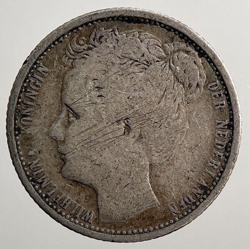 1903 Netherlands 10 Cents Silver Coin | Fair Grade | a3753