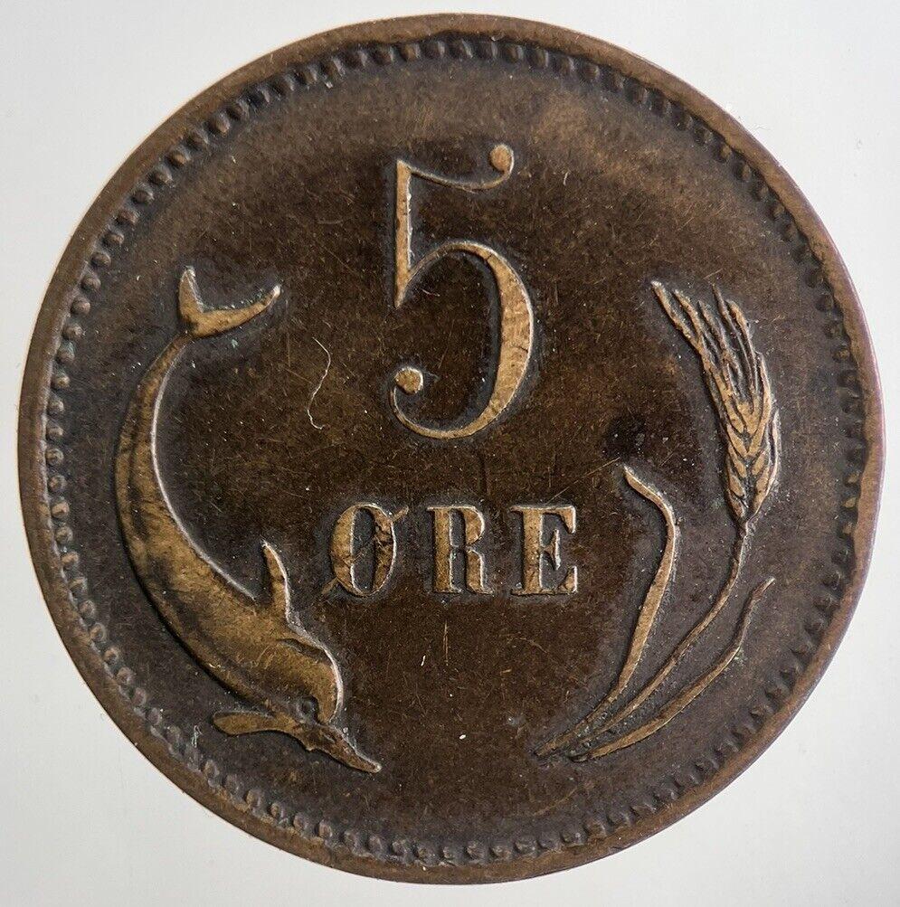 1904 Denmark 5 Ore Coin | Fine Collectable Grade | a9103