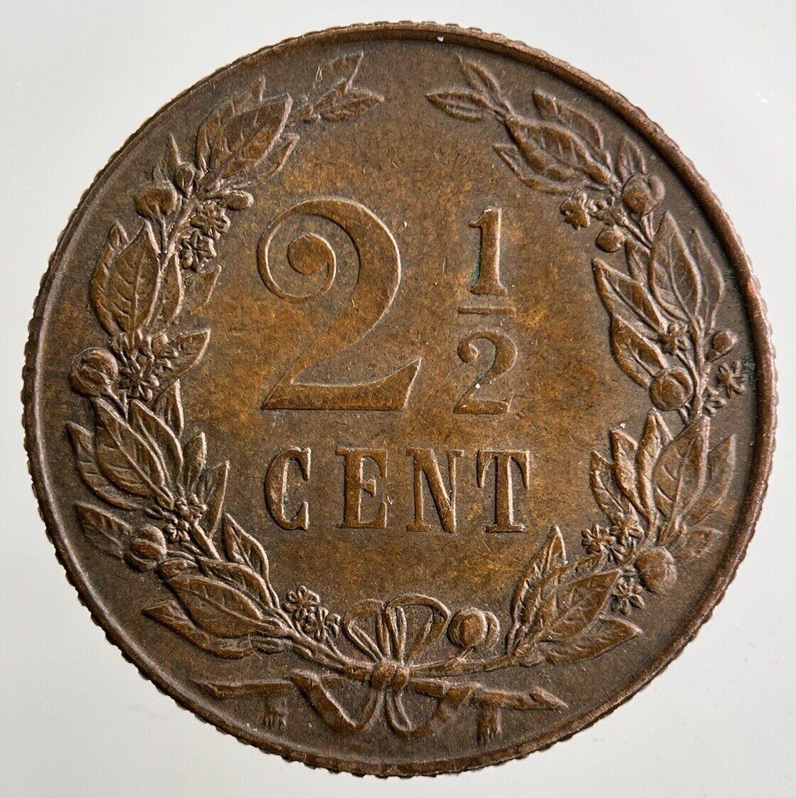 1903 Netherlands 2 1/2 Cent Coin | Very High Grade
