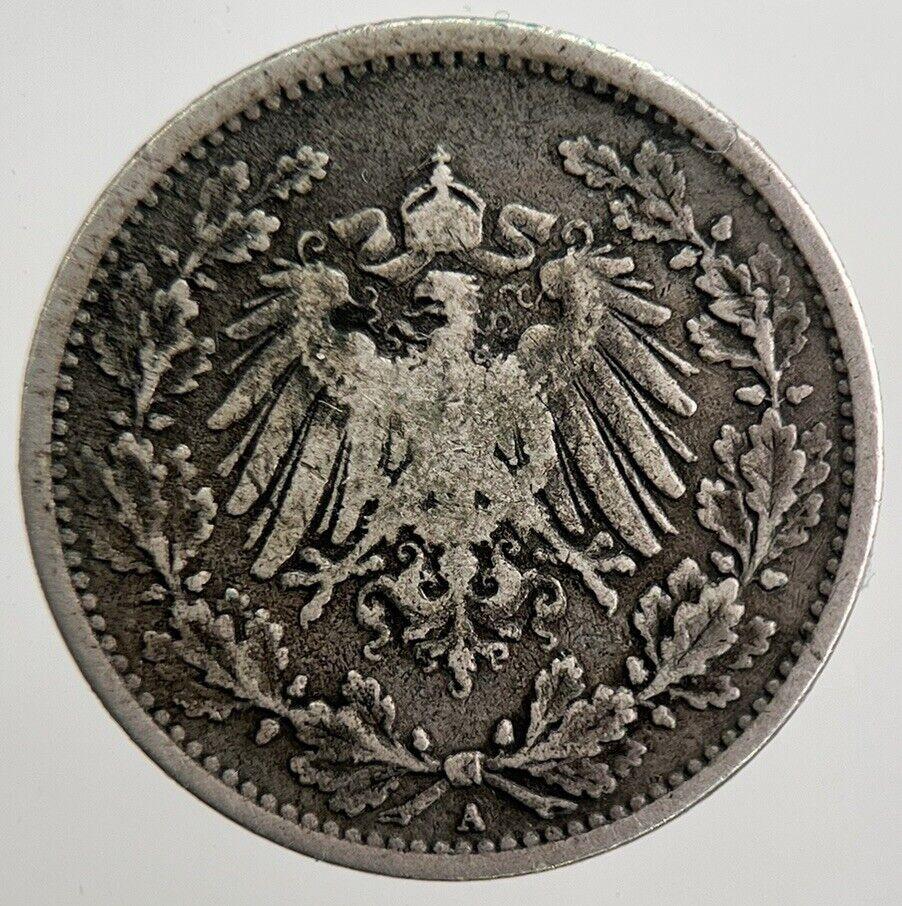 1905 Germany 1/2 Half Mark Silver Coin | Collectable Grade | a2934