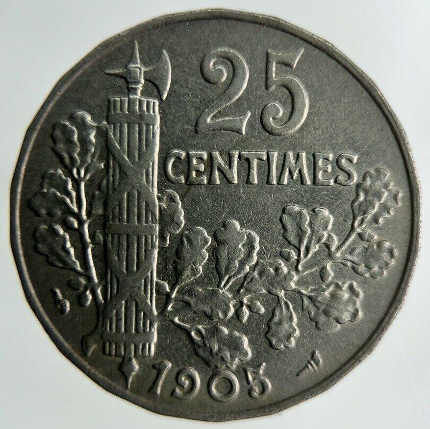 1905 France 25 Centimes Coin | Fine Collectable Grade