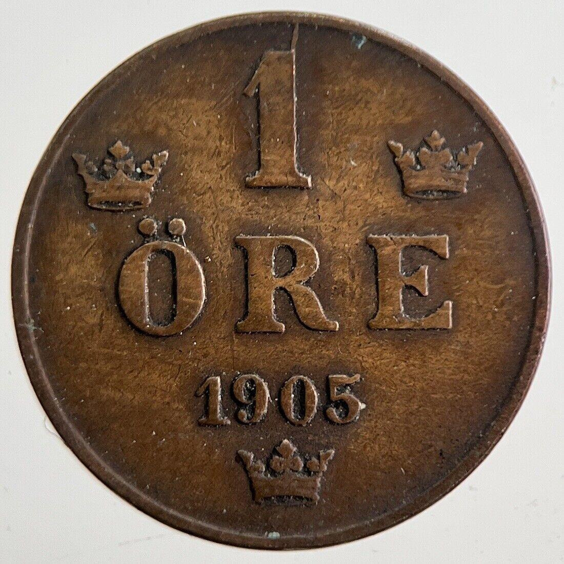 1905 Sweden 1 Ore Coin | Very High Grade | a4878