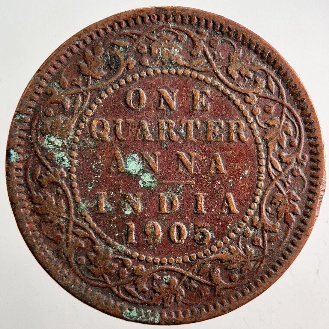 1905 India 1/4 Quarter Anna Coin | Collectable Grade