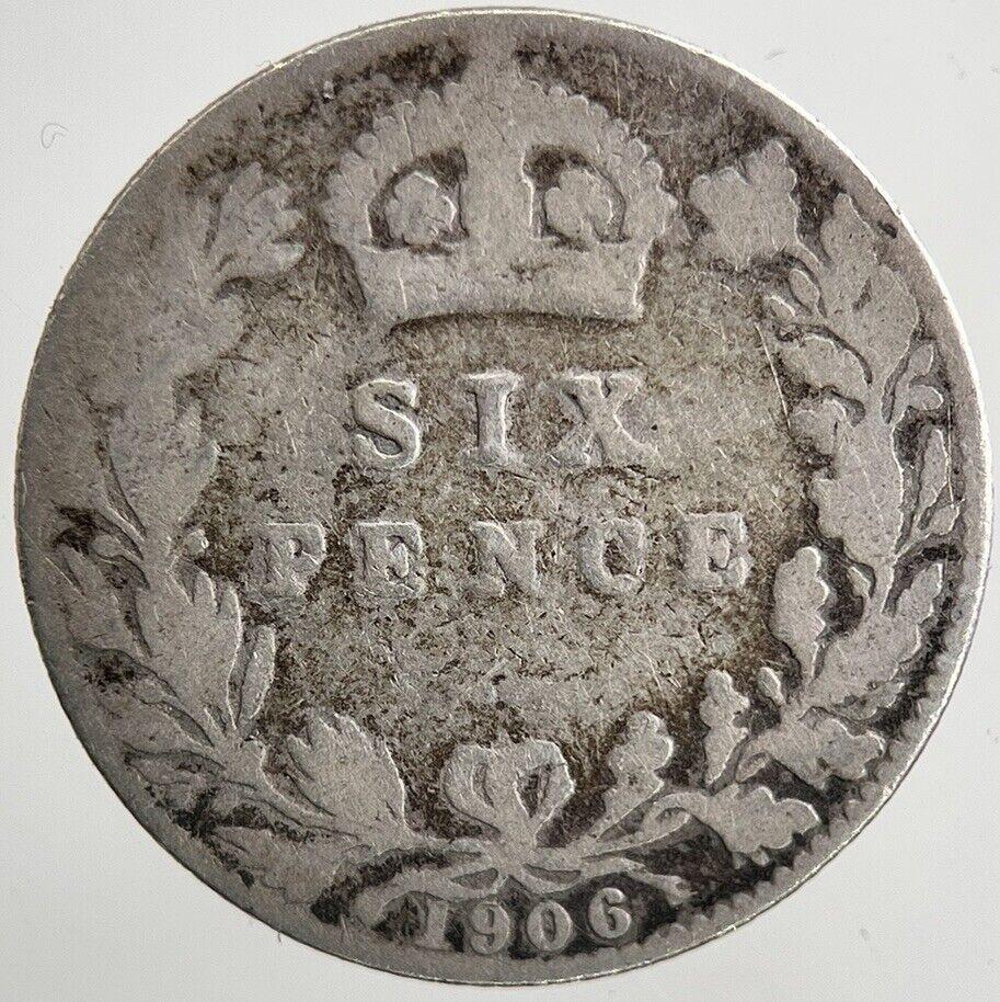 1906 Edward VII Sixpence Silver Coin | Collectable Grade | a5587
