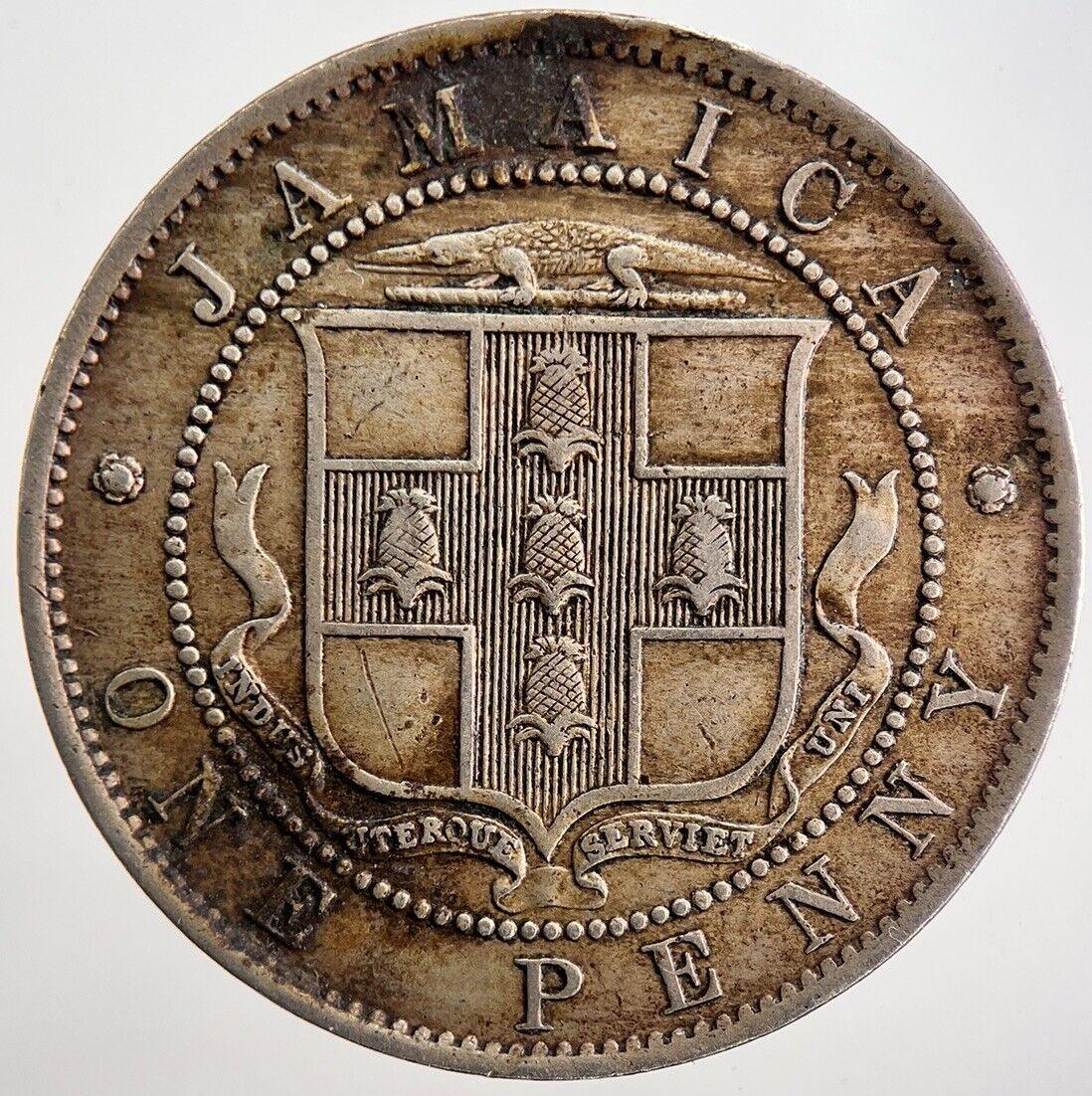 1906 Jamaica Edward VII One Penny Coin | Very High Grade | a5638